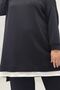 67070 Plus Size Garni Detailed Modal Pants Suit - Black - 2