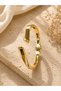Curved Edges, Gold Color Asymmetric, Spiral Clamp Acr9801-2 - 5