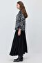 Women's High Waist A-Line Long Skirt - 4