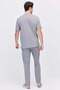 Men's Short Sleeve Striped Pajama Set - 4