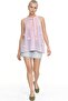 Mixray V-Neck Lace-Up Flounce Blouse - 3