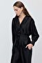 Women's V-Neck Buttoned Textured Blouse