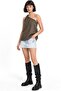 Mixray Asymmetrical Collar Accessory Detailed Top - 3