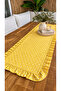 Roza Daisy Pattern Yellow Ruffle Runner - 3