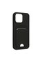 Apple iPhone 14 Pro Case Kelvin Silicone with Business Card Holder - Black - 3