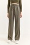 Smoked Tencel Stretchy Fabric Comfortable Fit Pants with Elastic Waist and Lace-Up Detail - 5
