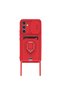 Samsung Galaxy A26 Case Zuma Silicone with Business Card and Ring - Red - 3