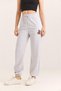 Gray Two-Thread Fabric Elastic Waist Comfortable Fit Teddy Bear Printed Pocketed Sweatpants - 4