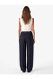 Straight Wide-Leg Pleated High-Waist Striped Palazzo Pants with Pockets - 5