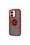 غطاء سيليكون مونتريال مع حلقة لـ Apple iPhone 16 - أحمر - 2