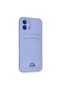 Apple iPhone 12 Case Kelvin Silicone with Business Card Holder - Lilac - 2