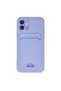 Apple iPhone 12 Case Kelvin Silicone with Business Card Holder - Lilac