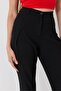 Black High-Waisted Wide-Leg Pants with Elastic Waist and Adjustable Detailing, Comfortable Cut - 4