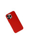 حافظة أبل آيفون 14 برو نانو مخملية من السيليكون - أحمر - 3