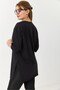 Black Crew Neck Short Sleeve T-Shirt with Side Slits and Garfield Print, Relaxed Fit - 4