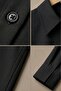 Black Thick Textured Shirt with Collar and Cuffed Sleeves, Relaxed Fit, Front Buttoned Casual Shirt - 2