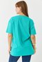 Green Cotton Crew Neck Short Sleeve Comfortable Fit T-Shirt with Text and Pattern Printed on the Front - 5