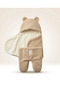 0 - 12 Months Cream Fiber Eared Welsoft Outer Swaddle Baby Blanket - 3