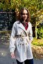 Beige Woven Fabric Double-Breasted Collar Long Sleeve Buttoned and Belted Waist Pocketed Form Trench Coat - 4