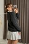 Anthracite Thin Knitwear Fabric V-Neck Long Sleeve Relaxed Fit Easy to Combine Knitted Sweater - 4