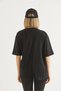 Black Cotton Blend Crew Neck Short Sleeve Basic Relaxed Fit Knitted T-Shirt - 5