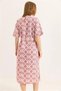 White Woven Linen Flexible Fabric Belt Detailed Pocketed Slit Detailed Comfortable Fit Dress - 5