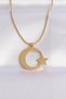 316L Steel Chain Gold Color Moon Star Unisex Necklace