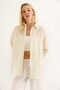 Yellow Stripe Patterned Woven Fabric Shirt Collar Relaxed Fit Button Detail Long Sleeve Shirt - 2