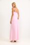 Pink Stretchy Fabric Strap Backless Comfortable Cut Long Dress - 5
