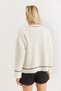 Beige Bearded Flexible Textured Soft Form Garnished and Buttoned Knitwear Cardigan - 6