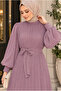 Women's Pleated Chiffon Hijab Evening Dress Sb0019 - 2