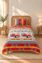 |   Red Car |   Cotton Single Duvet Cover Set |   Duvet Cover 1 Piece Pillowcase |   Without Sheets |