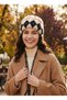 Women's Silvery Diamond Patterned Knitted Beanie - Soft Textured Winter Fuzzy Beanie - 5