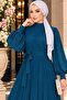 Women's Pleated Chiffon Hijab Evening Dress Sb0019 - 2