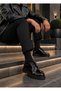 Lace-Up Moccasin Shoes Black Patent Leather - 3