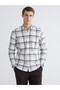 Quality Pieces from Çelebi Store Standard Fit Long Sleeve Checked Embroidered Gabardine Men's Shirt - 2