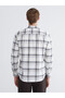 Quality Pieces from Çelebi Store Standard Fit Long Sleeve Checked Embroidered Gabardine Men's Shirt - 5