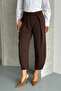 Pleated Balloon Fit Ankle Length Fabric Trousers - 6