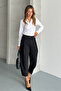 Pleated Balloon Fit Ankle Length Fabric Trousers - 8