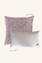 Pink Ecru Striped Patterned 2-Piece Filled Throw Pillow Set