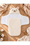Baby Blanket & Swaddle - Ecru Sleeping Bag with Teddy Bear & Ears, Newborn Cotton - Gift - 5