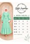 Pleated Chiffon Hijab Dress Mint Green - 2