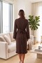 Allesa Ruffle Detailed Maternity and Postpartum Knitted Dressing Gown - 5