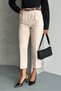 Belted Trousers with Pencil Pockets and Back Pocket Detail - 7