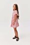 Girl's Flower Patterned Dress - 3