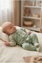 Baby Romper with Striped Booties - 4