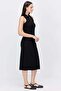 Women's Polo Neck Sleeveless Midi Dress - 4