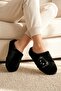 Women's Black Teddy Bear Furry House Slippers Bynday01