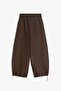 Acı Kahve Stoperli Barrel Fit Brushed Inside Women's Sweatpants Mg2687 - 8