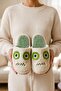 Women's Beige Cute Kermit Sherpa Furry Winter House Slippers 3 cm Byndmtfter2Goz